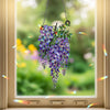 Glyzinien Sonnenfänger Lila Blumenkranz Hologramm Acryl Fensterdekoration