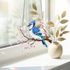 Hologramm Acryl Suncatcher, 3,5-12 Zoll, Vogel Kirschblüten Fensterschmuck, Regenbogen Maker