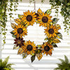 Sonnenblumen-Sonnenfänger, kranzförmiger Acryl-Fensterdekor, florales Ornament