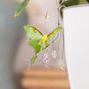 Handgefertigte Luna Motte Glas Pflanzenstecker Kristall Sonnenfänger Gartenschmuck 4x6 Zoll