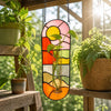 Handgefertigter Buntglas-Hängetopf, Innen-Wandpflanzer mit Reagenzglas-Vase, für Luftpflanzen, 18-25cm